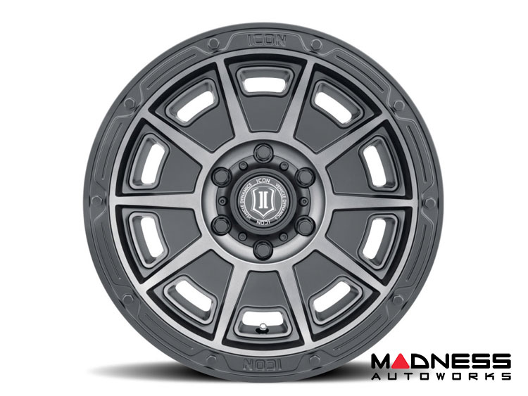 Ford Bronco Custom Wheels (1) - Victory - Satin Black w/ Smoked Black Tint - 17 X 8.5 / 6 x 5.5 / 0 / 4.75" - Icon 